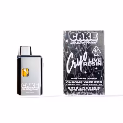 Blue Dream cryo cured resin disposable vape pen, 1g hybrid with blueberry and sweet haze