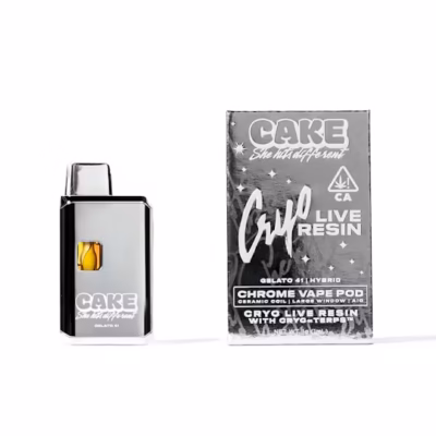 Gelato cryo cured resin disposable vape pen, 1g hybrid with sweet cream and berry