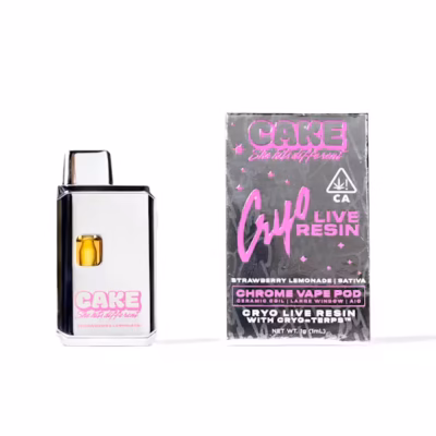 Strawberry Lemonade cryo cured resin disposable vape pen, 1g sativa with strawberry and lemon