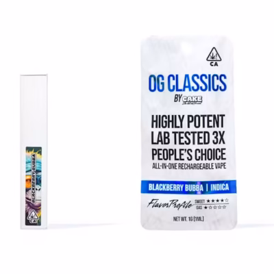 Cake OG Classics Disposable, 1g sealed disposable with fourteen flavors, OG Classics distillate