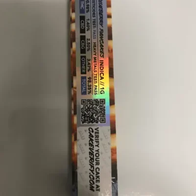 Blueberry Pancakes Cake cart, 1g 510 cartridge, indica-leaning hybrid with blueberry, syrup and batter