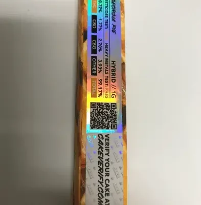 Georgia Pie Cake cart, 1g 510 cartridge, indica-leaning hybrid with peach cobbler and dough
