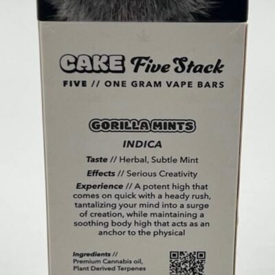 Gorilla Mints Cake disposable vape pen, 1g Gen 1 potent hybrid device