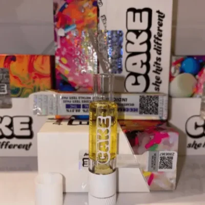 Ice Cream Cake Cake cart, 1g 510 cartridge, indica dominant with vanilla cream and sweet dough