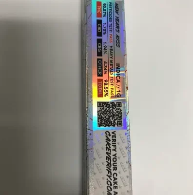 New Years Kiss Cake cart, 1g 510 cartridge, balanced hybrid with sparkling berry and citrus