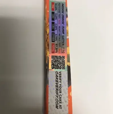 Passion Orange Guava Cake cart, 1g 510 cartridge, sativa-leaning hybrid with passionfruit, orange and guava