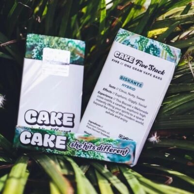 Biskante Cake disposable vape pen, 1g Gen 3 balanced hybrid with sweet biscuit flavor