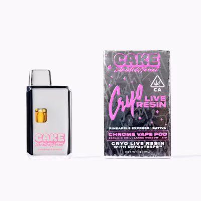 Pineapple Express cryo cured resin disposable vape pen, 1g sativa with pineapple and cedar pine