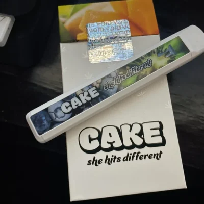 Blueberry Cookies Cake disposable vape pen, 1g Gen 6 indica-leaning hybrid with blueberry and cookie dough