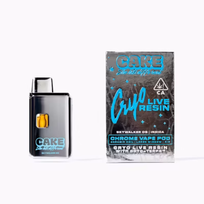 Skywalker OG cryo cured resin disposable vape pen, 1g indica with fuel and blueberry