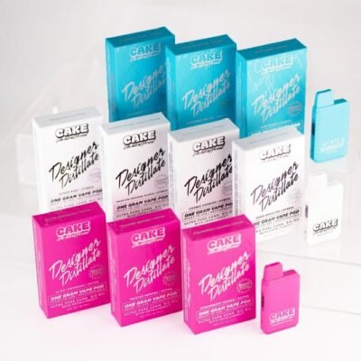 Cake Designer Distillate Disposable, 1g sealed disposable with fifteen flavors, designer distillate