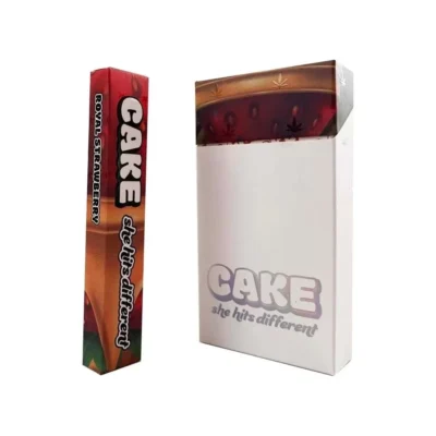 Royal Strawberry Cake disposable vape pen, 1g Gen 6 balanced hybrid with ripe strawberry flavor
