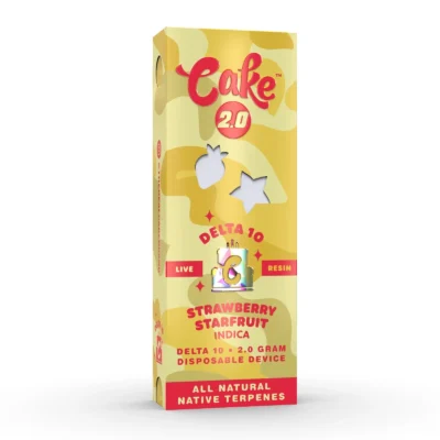 Cake 2G Delta 10 Live Resin Disposable, 2g sealed disposable with six flavors, Delta 10 live resin